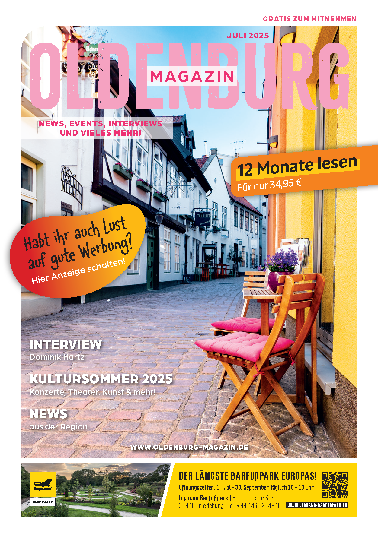 Oldenburg Magazin Titelseite Juli 2025